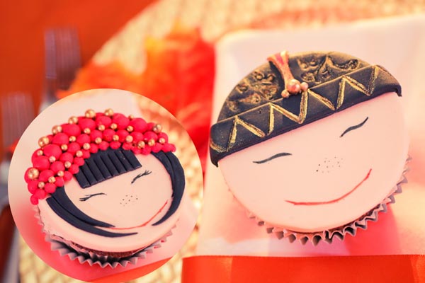 Custom chocolates, cupcakes & cookies for Chinese Montreal wedding