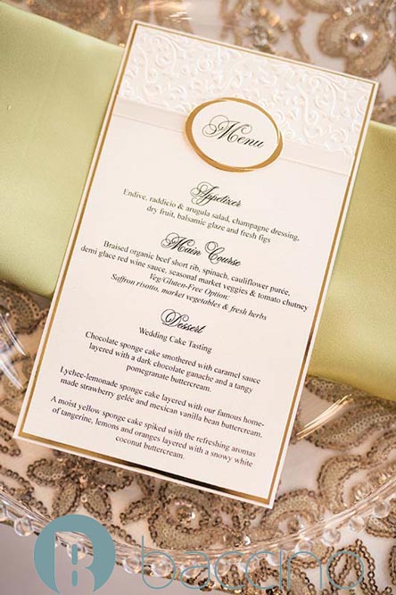 Personalized menu and paper goods
